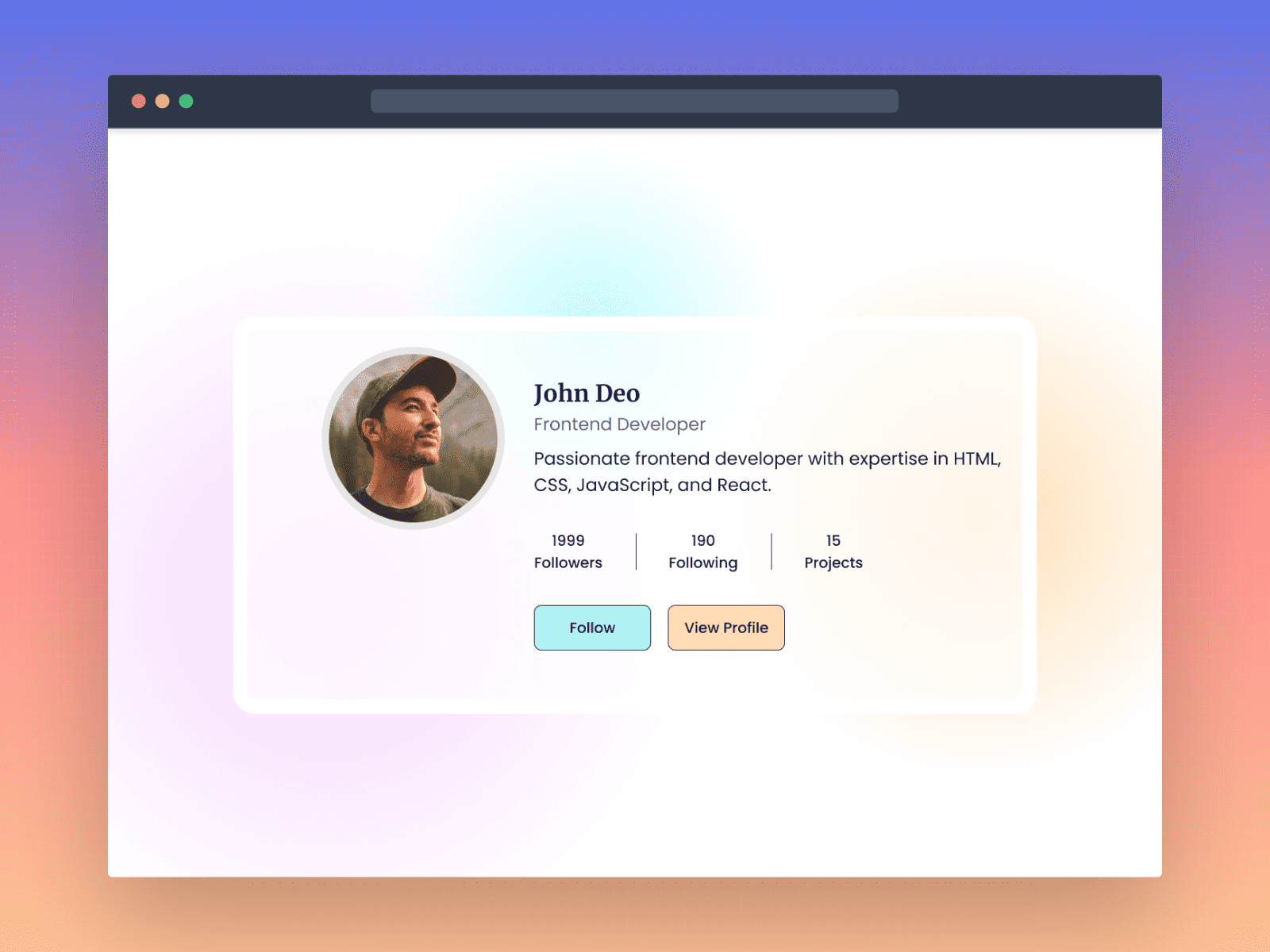Profile Card Component Frontend Challenge