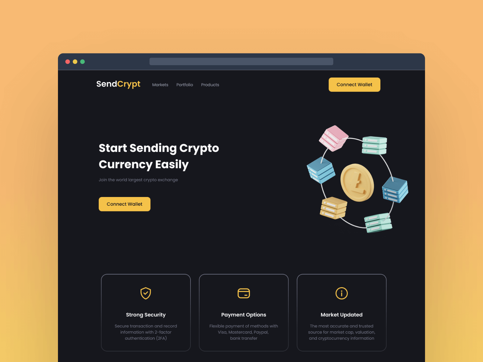 SendCrypt landing page Frontend Challenge