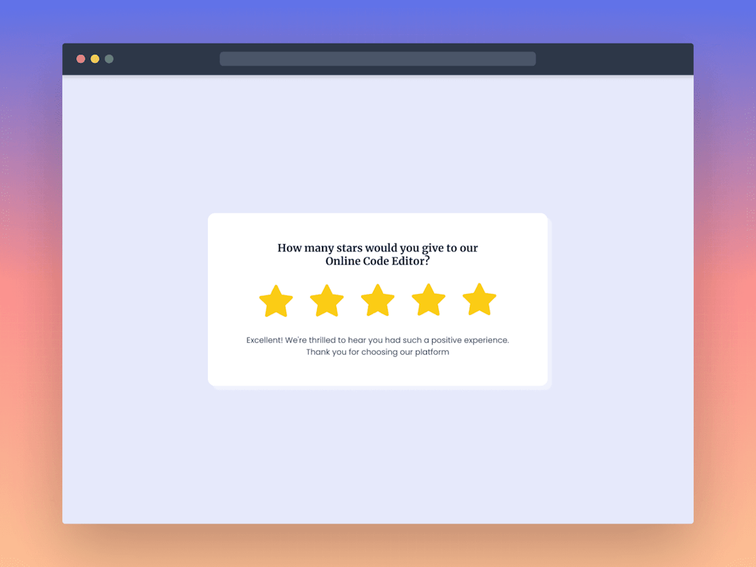 Rating Card Component Frontend Challenge