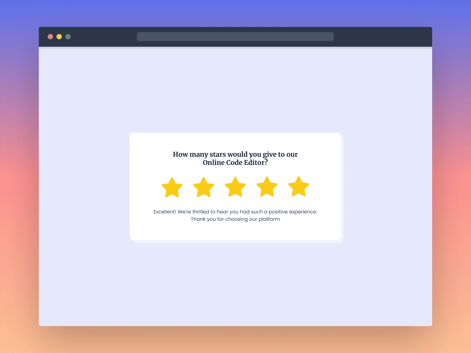 Star Rating Component Frontend Challenge
